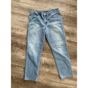 Bandolino Jeans Womens 12 Blue Denim Mandie Medium Wash Straight Leg